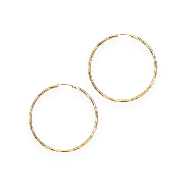 GE-585-KO-64 - Kolczyki złote - koła diamentowane 40 mm