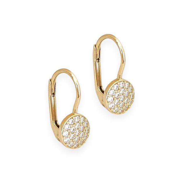 GE-585-KO-96 - Kolczyki złote z cyrkoniami