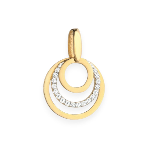 GE-585-ZA-52 - Zawieszka złota z cyrkoniami