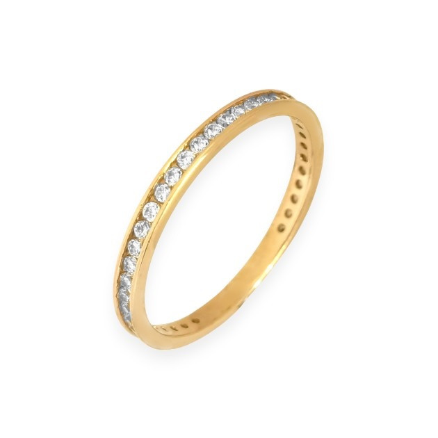 BA-585-PI-198 - Pierścionek złoty z cyrkoniami - ring