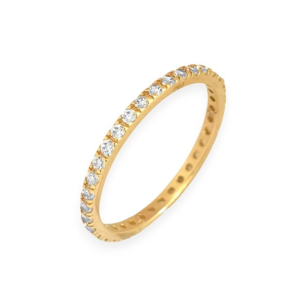 BA-585-PI-199 - Pierścionek złoty z cyrkoniami - ring