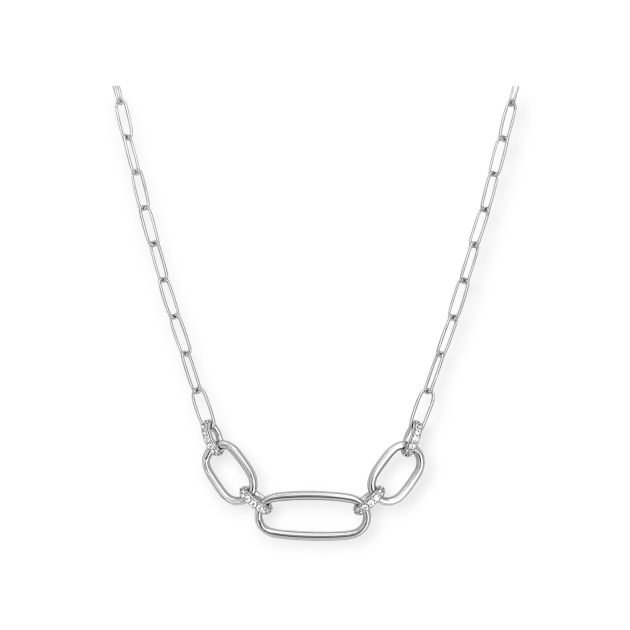 NP-925-NA-131 - Naszyjnik srebrny z cyrkoniami