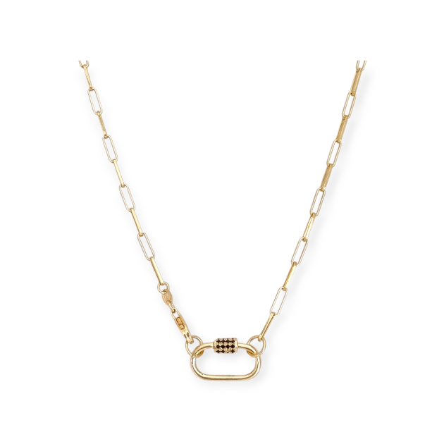 NP-925-NA-177 - Naszyjnik pozłacany z cyrkoniami