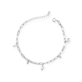 AZ-925-BR-107 - Bransoletka srebrna z perłami