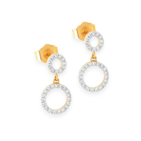 FE24155Y - Kolczyki złote z diamentami