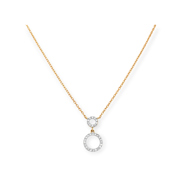 FN24155Y - Naszyjnik złoty z diamentami