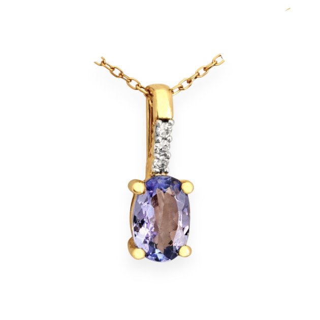 JP6305TNZY. - Zawieszka złota z tanzanitem i diamentami