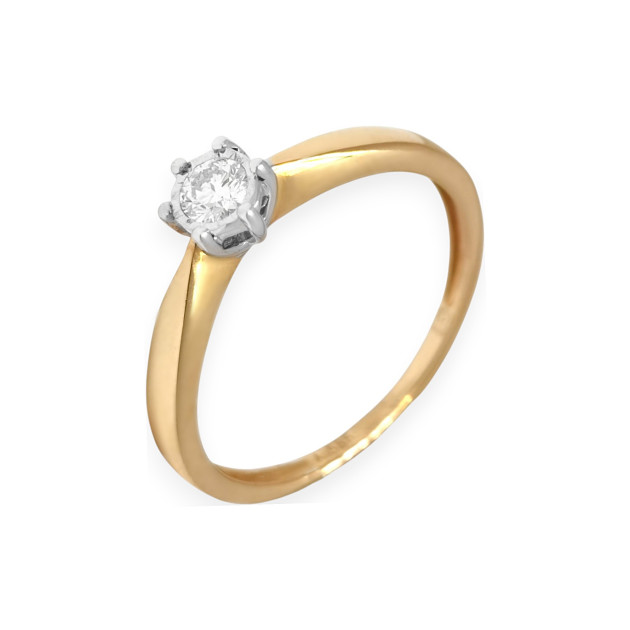 RR859Y - Pierścionek złoty z diamentem