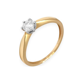 RR859Y - Pierścionek złoty z diamentem