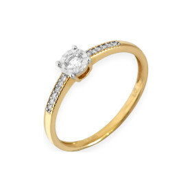 JR30159Y - Pierścionek złoty z diamentami