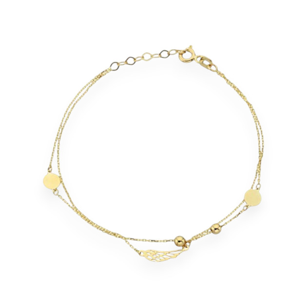 GE-585-BR-68 - Bransoletka złota - skrzydełko