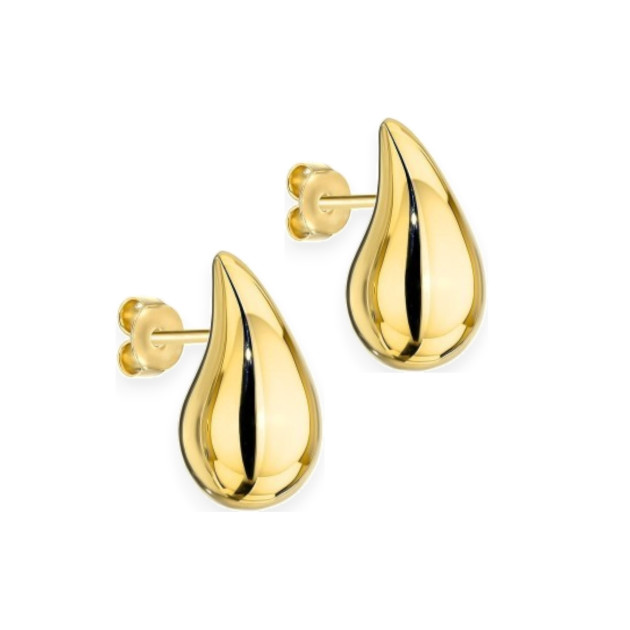 GE-585-KO-102 - Kolczyki złote - kropelki, łezki