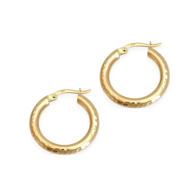 GE-585-KO-113 - Kolczyki złote - koła 21 mm