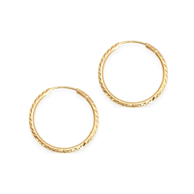 GE-585-KO-114 - Kolczyki złote - koła 24 mm