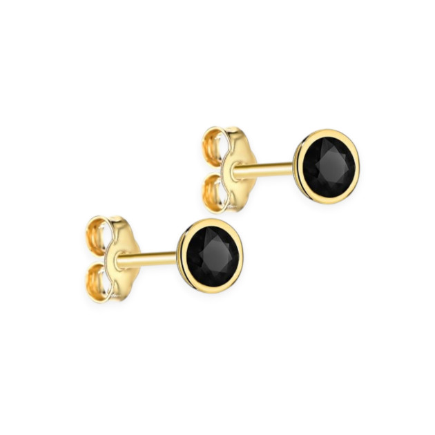 GE-585-KO-131 - Kolczyki złote z cyrkonią