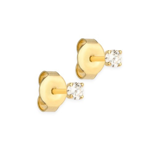 GE-585-KO-134 - Kolczyki złote z cyrkonią