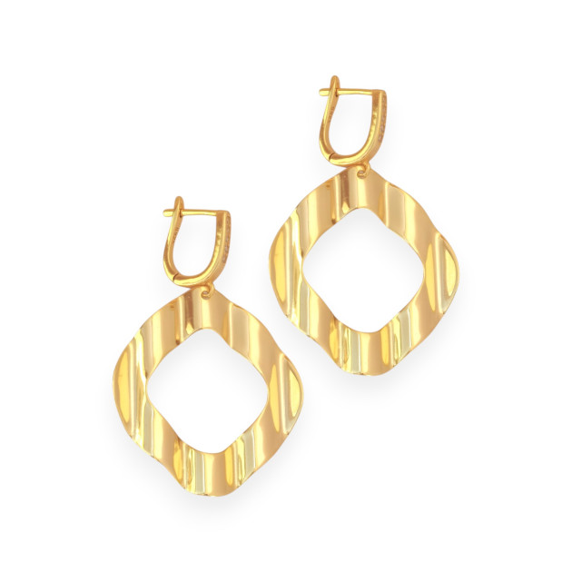 AZ-925-KO-35 - Kolczyki pozłacane z cyrkoniami