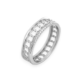 JO-925-PI-8 - Pierścionek srebrny z cyrkoniami