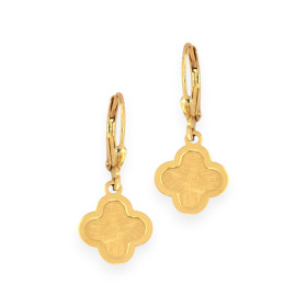 JO-925-KO-11 - Kolczyki pozłacane - koniczynki