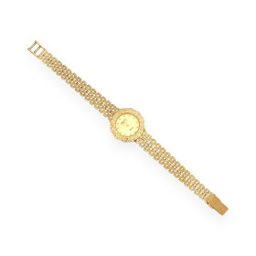 WA-585-ZE-2 - Zegarek złoty z cyrkoniami