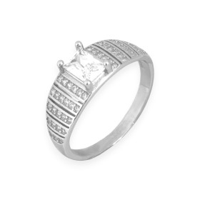 AZ-925-PI-25 - Pierścionek srebrny z cyrkoniami