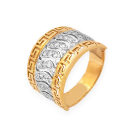 GD-585-PI-6 - Pierścionek złoty z cyrkoniami