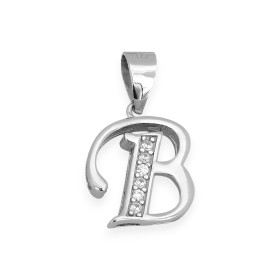 PX-925-ZA-159 - Zawieszka srebrna z cyrkoniami - literka B