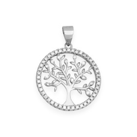 AR-925-ZA-55 - Zawieszka srebrna z cyrkoniami - drzewko szczęścia