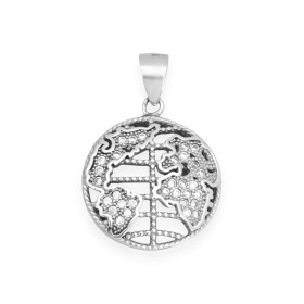 PX-925-ZA-166 - Zawieszka srebrna z cyrkoniami - kula ziemska