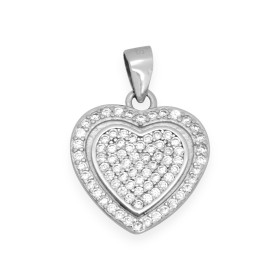 PX-925-ZA-167 - Zawieszka srebrna z cyrkoniami - serce