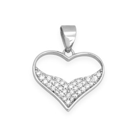 AR-925-ZA-57 - Zawieszka srebrna z cyrkoniami - serce