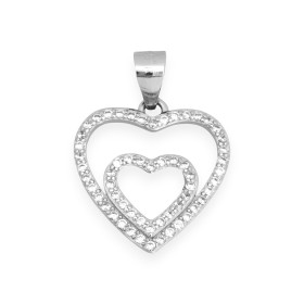 AR-925-ZA-58 - Zawieszka srebrna z cyrkoniami - serce