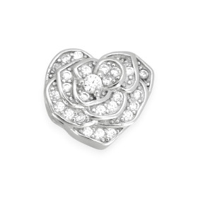 PX-925-ZA-172 - Zawieszka srebrna z cyrkoniami - beads, serce