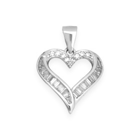 AR-925-ZA-61 - Zawieszka srebrna z cyrkoniami - serce