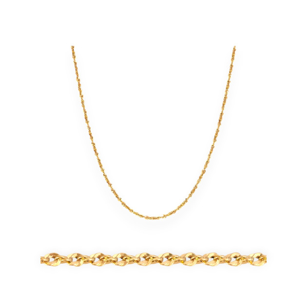 OF-585-ŁA-19 - Łańcuszek złoty - irydia 2 mm