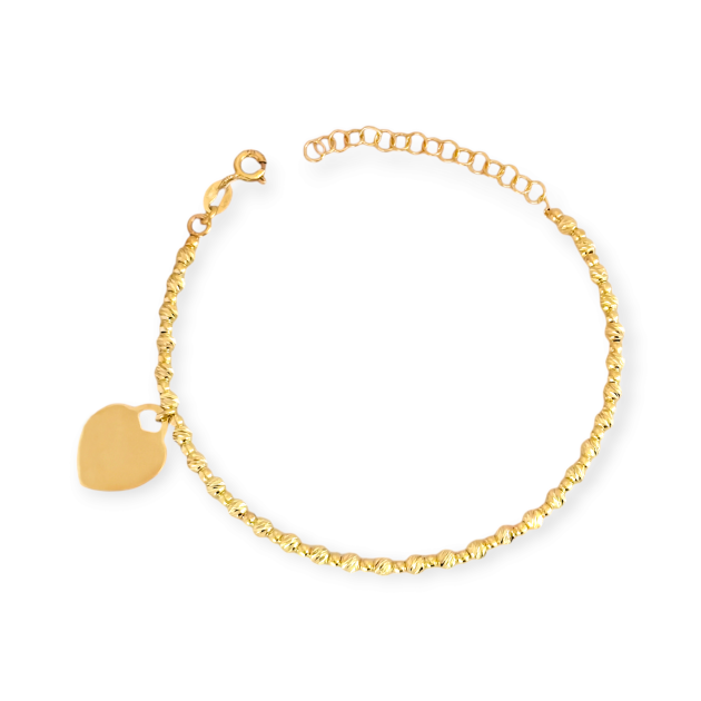 SV-925-BR-5 - Bransoletka pozłacana - serce