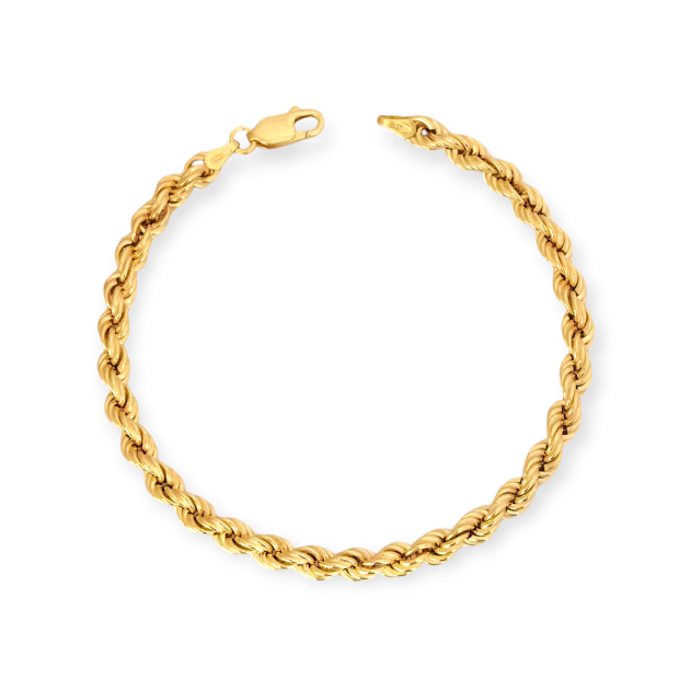 SV-925-BR-8 - Bransoletka pozłacana - kordel 4 mm