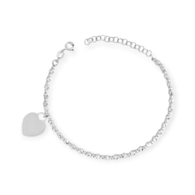 SV-925-BR-59 - Bransoletka srebrna - serce