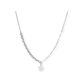 SV-925-NA-18 - Naszyjnik srebrny - koniczynka