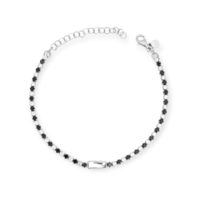 VD-925-BR-28 - Bransoletka srebrna z cyrkoniami - tenisowa