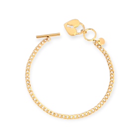 VD-925-BR-30 - Bransoletka pozłacana - serce