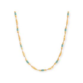 VD-925-NA-16 - Naszyjnik pozłacany z cyrkoniami