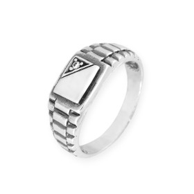 DP-925-SY-1 - Sygnet srebrny z cyrkonią