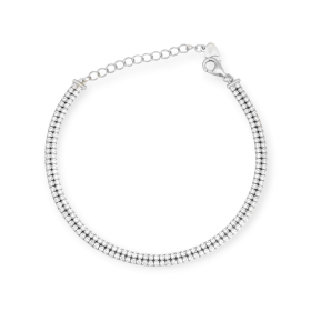 MŻ-925-BR-5 - Bransoletka srebrna z cyrkoniami