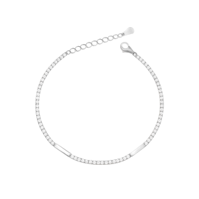 MŻ-925-BR-10 - Bransoletka srebrna z cyrkoniami - tenisowa