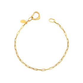 BA-585-BR-162 - Bransoletka złota - serce