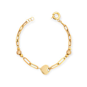 GE-585-BR-81 - Bransoletka złota - serce