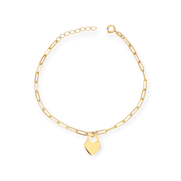 GE-585-BR-92 - Bransoletka złota - serce