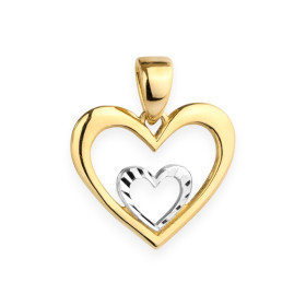 GE-585-ZA-107 - Zawieszka złota - serce