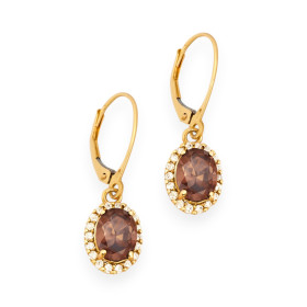 NA-585-KO-20 - Kolczyki złote z cyrkoniami